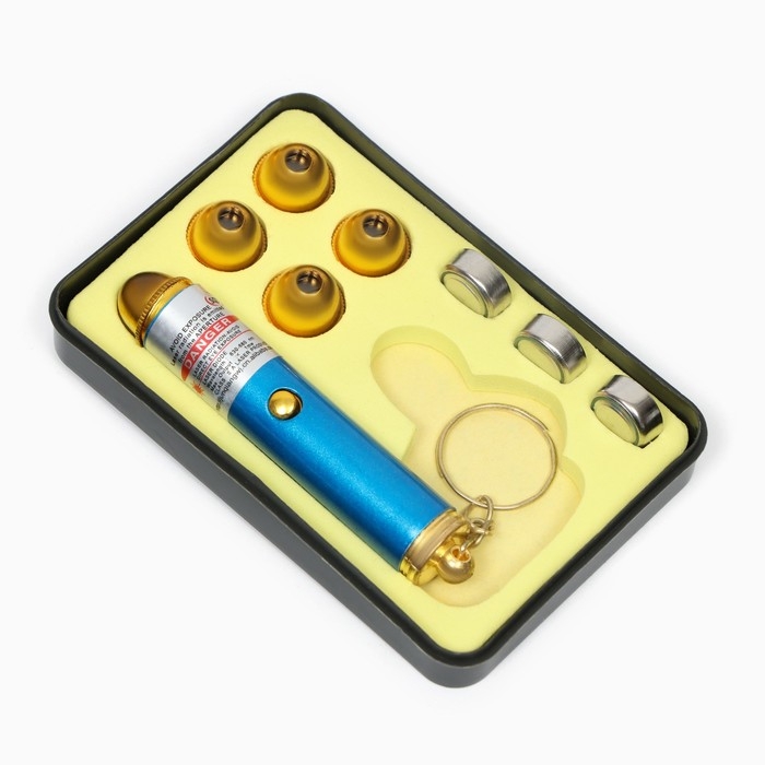 Лазерная указка Лазерная указка "Мастер К", 4 насадки, 3 LR44