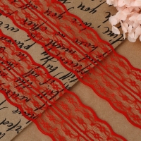 Кружево капроновое, 45 мм &times; 10 &plusmn; 1 м, цвет красный