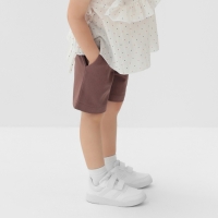 Шорты для девочки MINAKU: Casual collection KIDS цвет шоколадный, рост 104