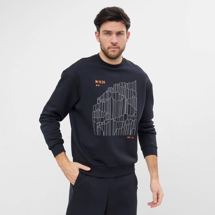 Свитшот мужской НАЧЁС, цвет чёрный, размер 54 Свитшот мужской НАЧЁС, цвет чёрный, размер 54