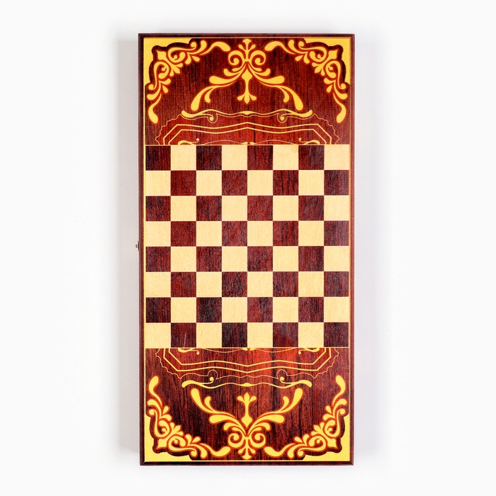 Нарды деревянные большие, настольная игра Нарды деревянные большие, настольная игра "Волк-21", 40 х 40 см, с шашками