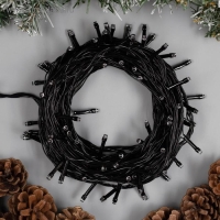 Гирлянда «Нить» 10 м, IP20, тёмная нить, 100 LED, свечение синее, 8 режимов, 220 В Гирлянда «Нить» 10 м, IP20, тёмная нить, 100 LED, свечение синее, 8 режимов, 220 В