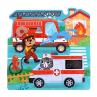 Фигурные пазлы 4 в 1 «Транспорт», 9, 12, 15, 20 элементов Фигурные пазлы 4 в 1 «Транспорт», 9, 12, 15, 20 элементов