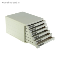 Бокс универсальный ErichKrause Office, 6 отделений, серый