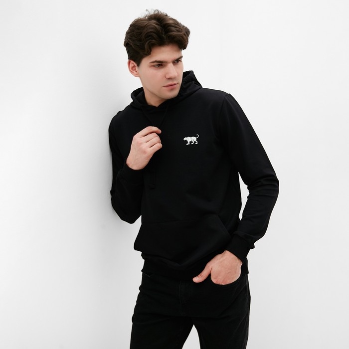 Толстовка мужская с капюшоном MIST Men's casual размер 48, черный