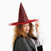 Карнавальная шляпа &laquo;Паутинка&raquo;, р-р. 56-58 см, цвет красный