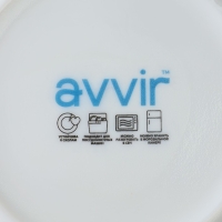 Тарелка пирожковая Avvir &laquo;Лист папоротника&raquo;, d=15 см, стеклокерамика, цвет белый