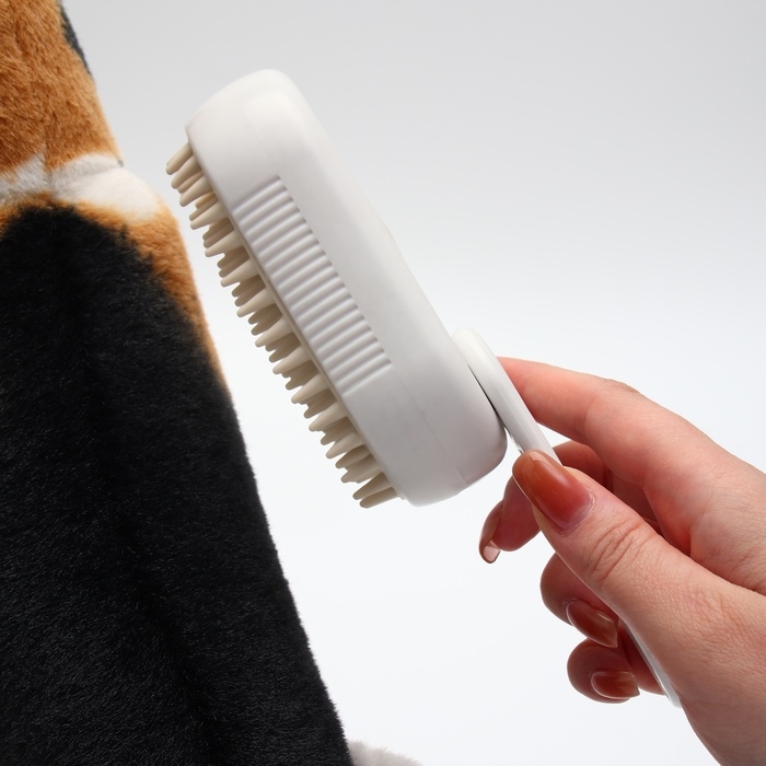 Паровая щетка-расческа для животных, с USB-зарядкой и выдвижной ручкой, белая Паровая щетка-расческа для животных, с USB-зарядкой и выдвижной ручкой, белая