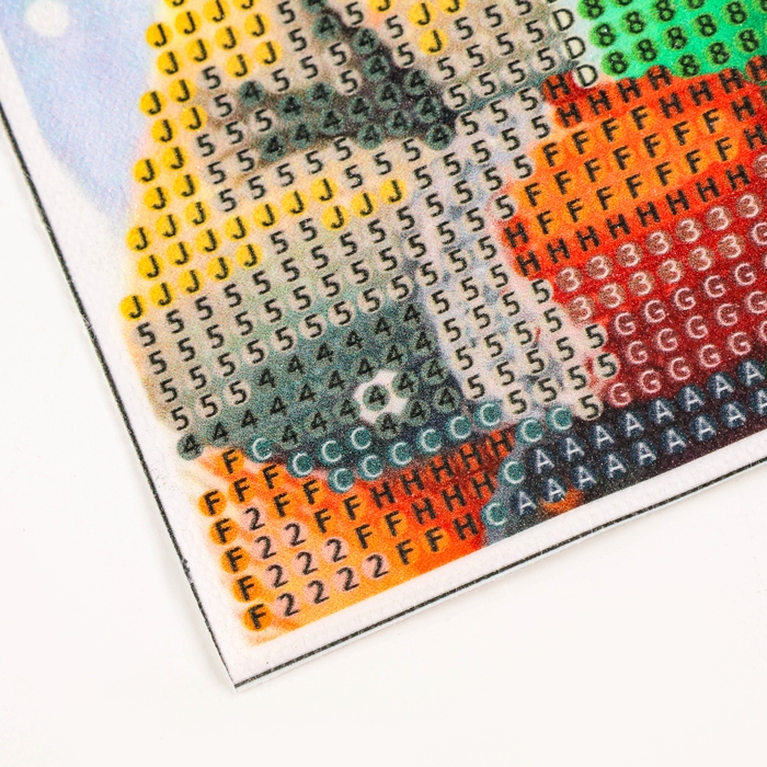 Алмазная мозаика на новый год с частичным заполнением на холсте &laquo;Лисичка&raquo;, 15 х 21 см, новогодний набор для творчества