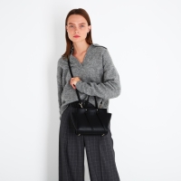 Сумка женская тоут на молнии, цвет чёрный Сумка женская тоут на молнии, цвет чёрный