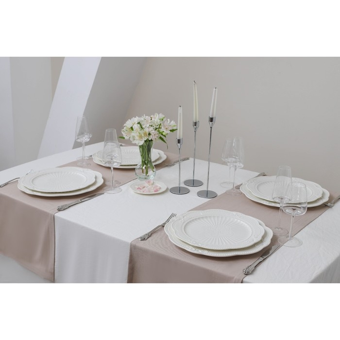 Блюдо фарфоровое Magistro &laquo;Этюд&raquo;, d=40,5 см, цвет белый