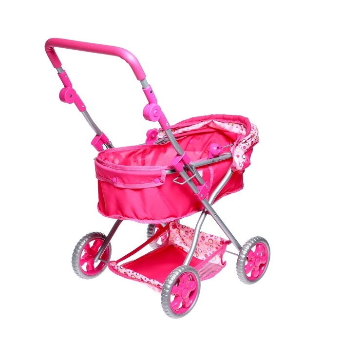 Коляска для кукол зимняя, с сумкой, ручка регулируется, металлический каркас, МИКС