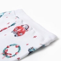 Пижама детская MINAKU "New Year's cars", цвет белый, рост 80-86 см