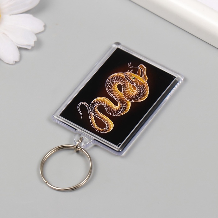 Новогодний брелок акрил Новогодний брелок акрил "Змея.Линии" 3,5х5 см