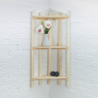 Полка угловая 3 яруса 38&times;75&times;16см, липа "Добропаровъ"