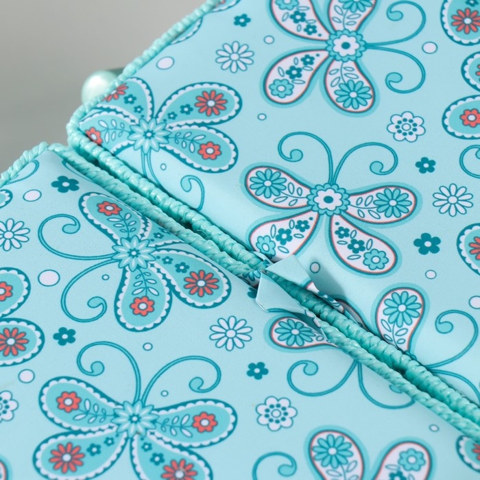 Шкатулка для рукоделия Шкатулка для рукоделия "Бабочки и цветочки на голубом" 19х26х14,5 см