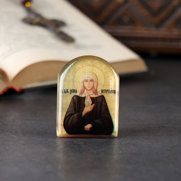 Икона Икона "Ксения Петербугская", селенит