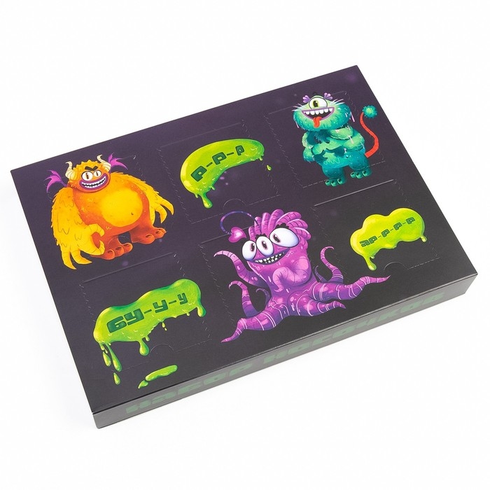 Подарочный набор носков адвент, 6 пар Подарочный набор носков адвент, 6 пар "Монстры" , 16-18 см