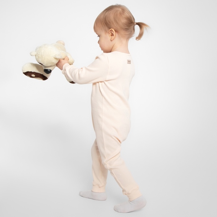 Комбинезон детский MINAKU: Basic Line BABY, цвет кремовый, рост 68-74