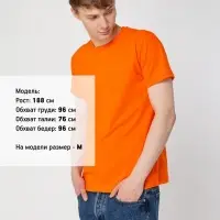 Футболка унисекс T-bolka 160, оранжевая, размер L