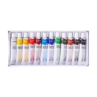 Краски акриловые 12 цветов в металл тубе 12 мл в картонной коробке Краски акриловые 12 цветов в металл тубе 12 мл в картонной коробке