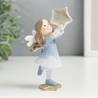 Сувенир полистоун "Малышка-ангел в бело-голубом платьице с золотой звездой" 11,5х5,5х6 см Сувенир полистоун "Малышка-ангел в бело-голубом платьице с золотой звездой" 11,5х5,5х6 см