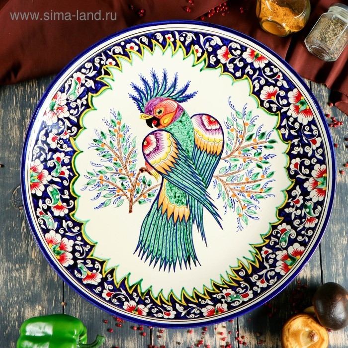 Ляган Риштанская Керамика Ляган Риштанская Керамика "Жар-птица", 41 см, микс