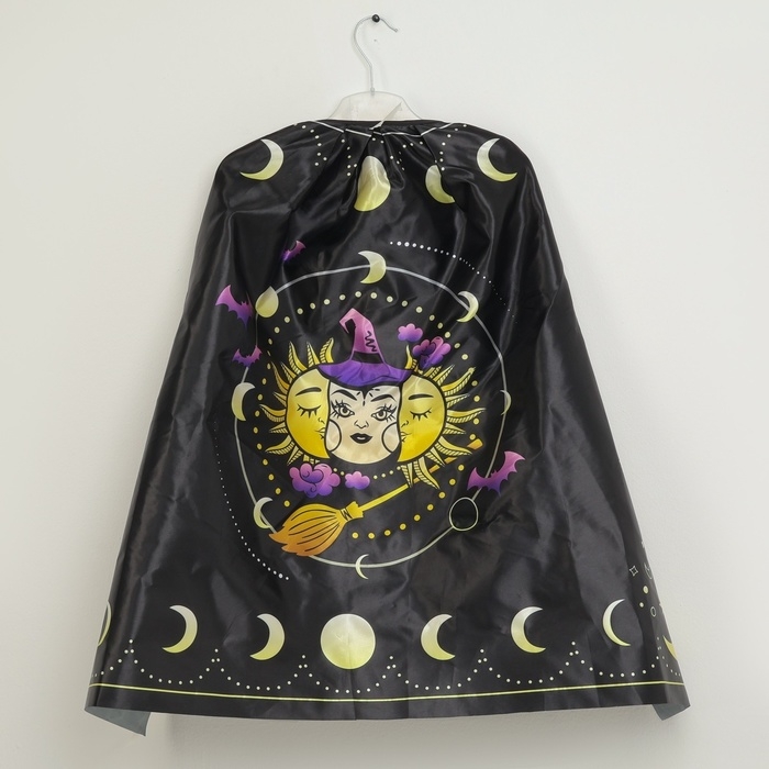 Карнавальный набор &laquo;Лунная ведьма&raquo;, плащ 70 см, шляпа, перчатки, палочка