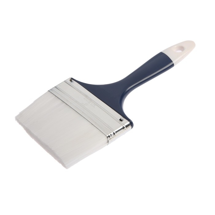 Кисть плоская ТУНДРА, искусственная щетина, пластиковая рукоятка, 4 Кисть плоская ТУНДРА, искусственная щетина, пластиковая рукоятка, 4", 100 мм