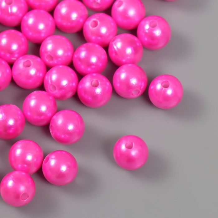 Набор бусин "Жемчуг" d 12 мм, 250 гр, розовый