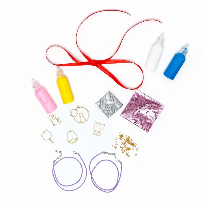 Набор для творчества &laquo;Раскрась витражики-кошечки&raquo;, 5 форм, в пакете