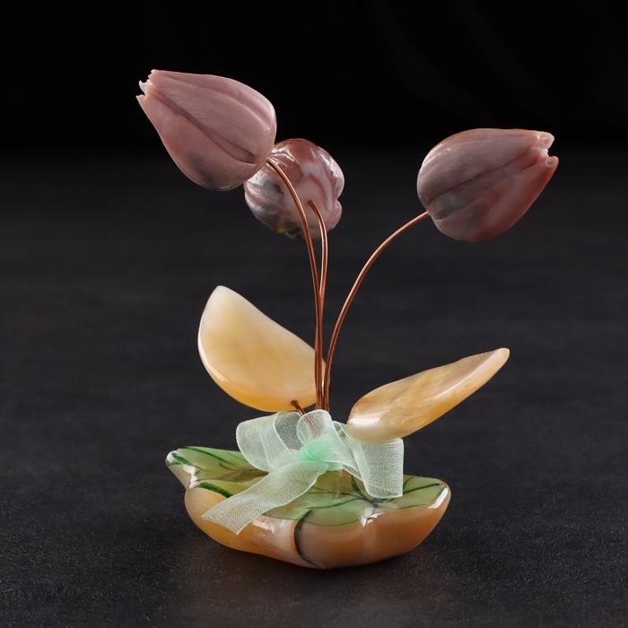 Сувенир "Тюльпаны весенние", селенит