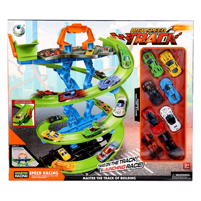 Автотрек &laquo;Виражи&raquo;, в комплекте 8 машинок