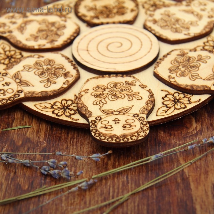 Подставка под горячее «Матрешка», D=20 см, можжевельник Подставка под горячее «Матрешка», D=20 см, можжевельник