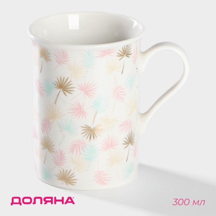 Кружка фарфоровая Доляна «Одуванчики», 300 мл Кружка фарфоровая Доляна «Одуванчики», 300 мл
