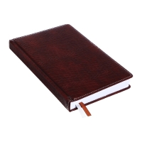 Ежедневник датированный 2024 года, А5, 176 листов, Attomex.Croco, обложка искусственная кожа, ляссе, блок 70 г/м2, коричневый