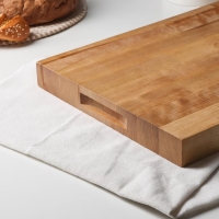 Доска разделочная Adelica &laquo;Профи&raquo;, 60&times;30&times;4см, с металлическими стяжками и боковыми ручками, берёза