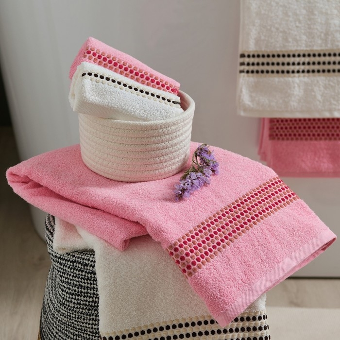 Полотенце махровое LoveLife &laquo;Адажио&raquo; 30х50 см, розовый, 100% хлопок 450 гр/м2