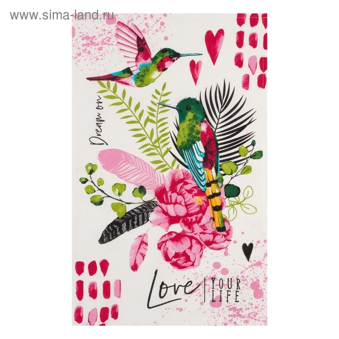 Полотенце кухонное &laquo;Счастливые птички&raquo; 35х60 см