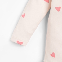 Боди с длинным рукавом в набивку Крошка Я &laquo;Зайчик&raquo;, рост 86-92 см, цвет бежевый