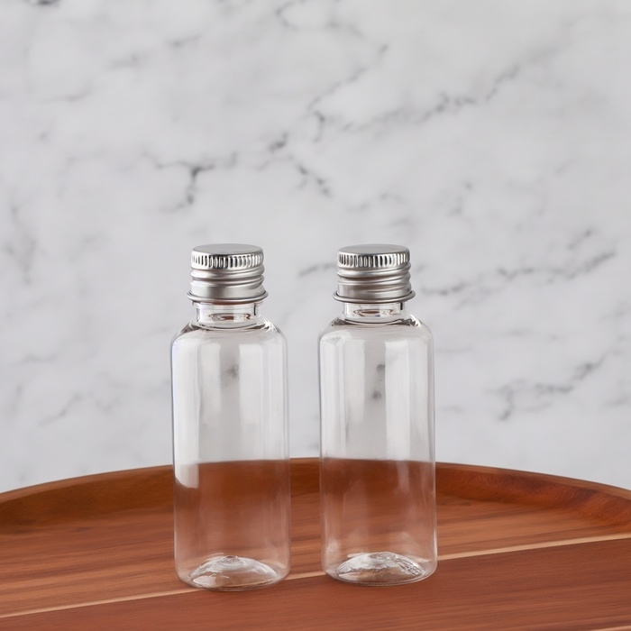 Набор для хранения, 2 предмета, 50 мл, цвет серебристый/прозрачный