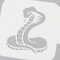 Трафарет новогодний пластиковый "Змея", размер 9х9 см Трафарет новогодний пластиковый "Змея", размер 9х9 см