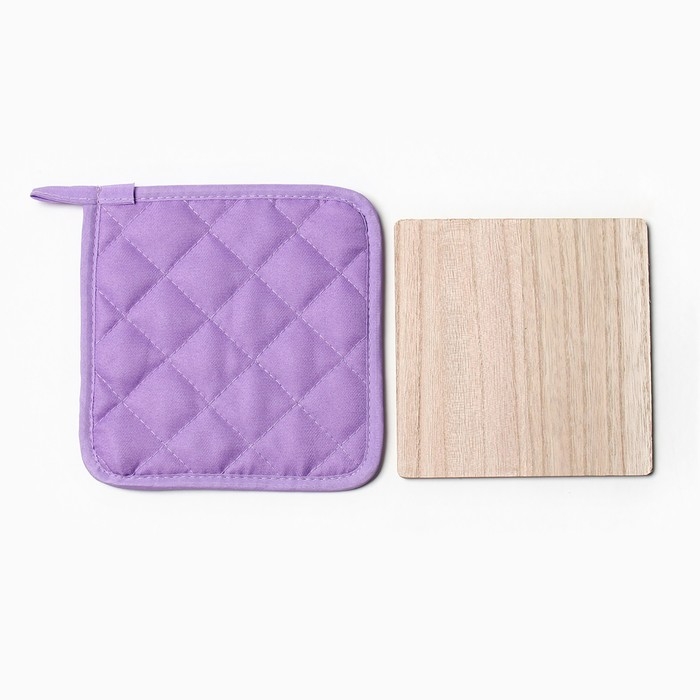 Новый год. Набор кухонный Доляна Волшебства: подставка 15*15 см, прихватка 17*17см