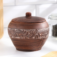 Горшок для жаркого 0,7 л, 13х13х13см, ангоб Горшок для жаркого 0,7 л, 13х13х13см, ангоб