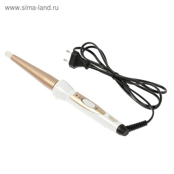 Плойка DELTA LUX DL-0628, 25 Вт, керамическое покрытие, d=13-25 мм, до 180°С, белая Плойка DELTA LUX DL-0628, 25 Вт, керамическое покрытие, d=13-25 мм, до 180°С, белая