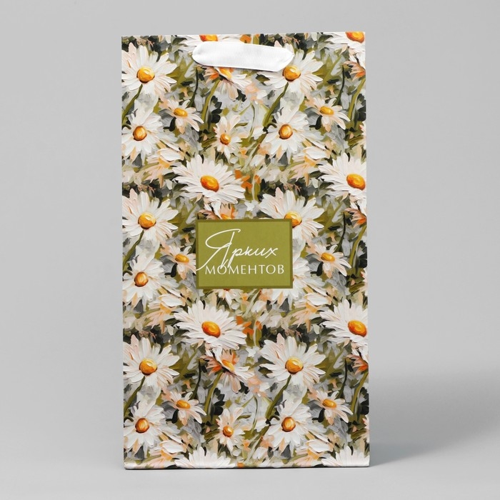 Пакет подарочный под две бутылки, упаковка, &laquo;Яркие моменты&raquo;, 35 х 20 х 9 см