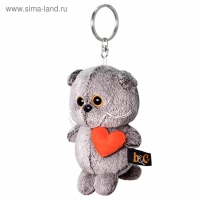 Мягкая игрушка-брелок &laquo;Кот Басик брелок с сердечком&raquo;, 12 см