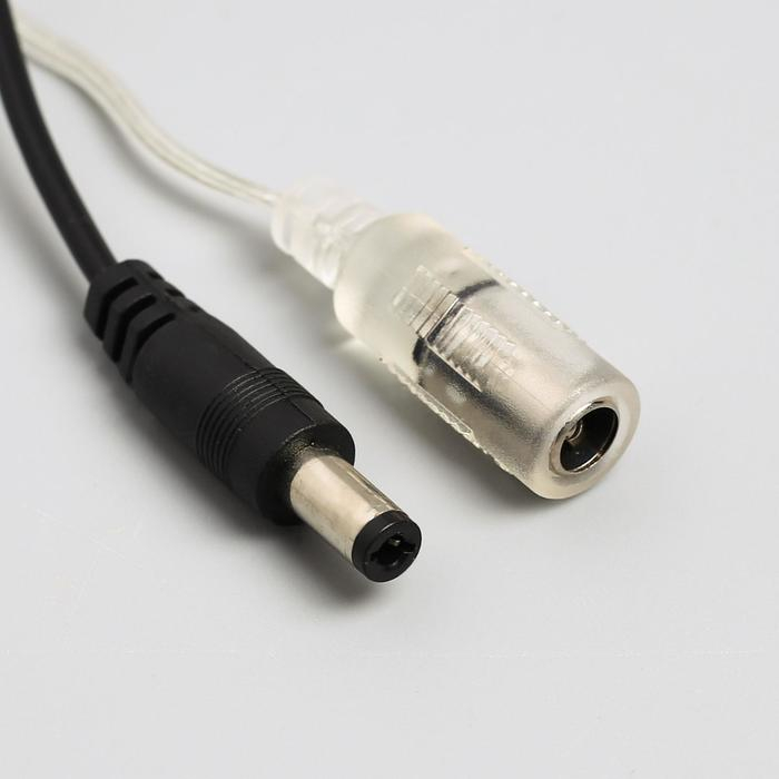 Гирлянда &laquo;Конский хвост&raquo; 10 нитей по 1 м, IP20, медная нить, 100 LED, свечение тёплое белое, 12 В