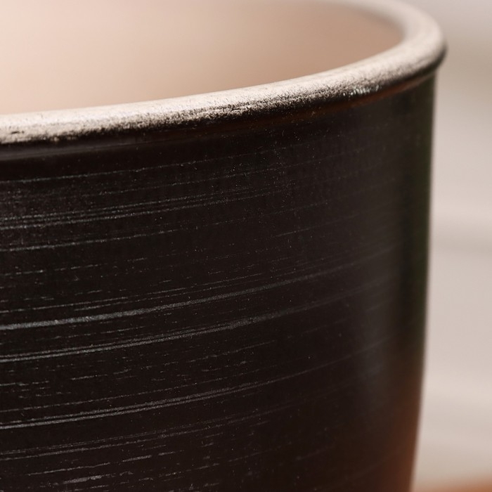 Горшок цветочный "Фоджа" черные линии 6 л