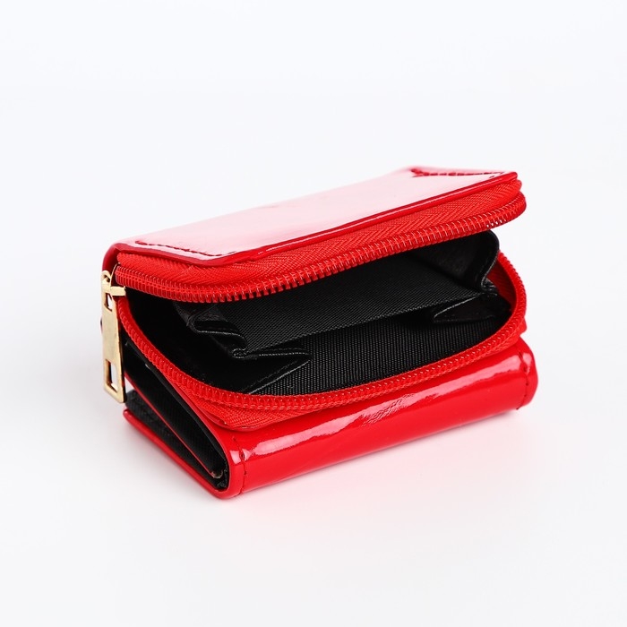 Кошелёк женский на кнопке, цвет красный Кошелёк женский на кнопке, цвет красный